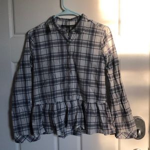 Buffalo blue plaid blouse